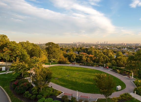 Outdoor Social Spaces with Downtown Boston Views