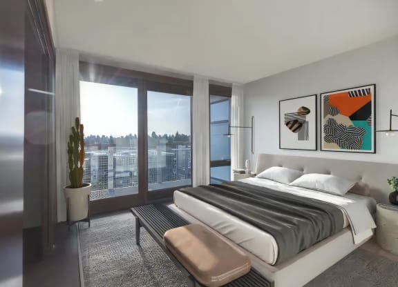 Ballard Lofts Apartment Amenities Floor to Ceiling Windows
