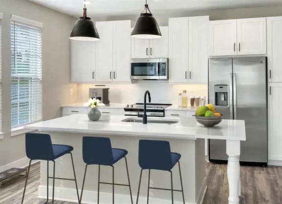 Broadstone Upper Westside Apartments Kitchen Large Open Kitchen with Side by Side Refrigerator