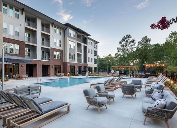 Resort Style Pool with Cabanas