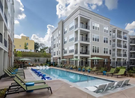 Broadstone Upper Westside Community Pool Resort Style Pool with Sundeck