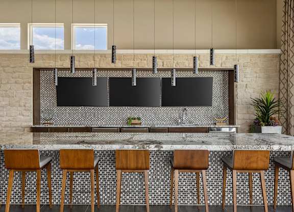 Gateway Arvada Ridge Resident Kitchen with Bar Seating and Ample Counter Space