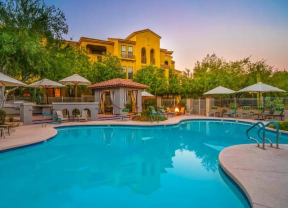 Swimming Pool with Cabanas