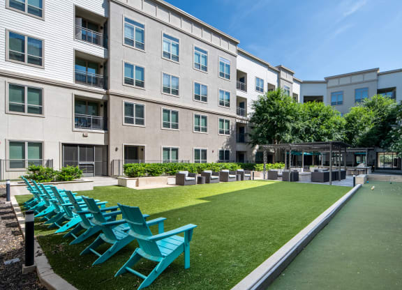 Bocce Ball Lawn and Lounge Area at Domain at The Gate Courtyard