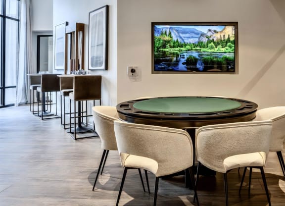 Game Room with Poker Table