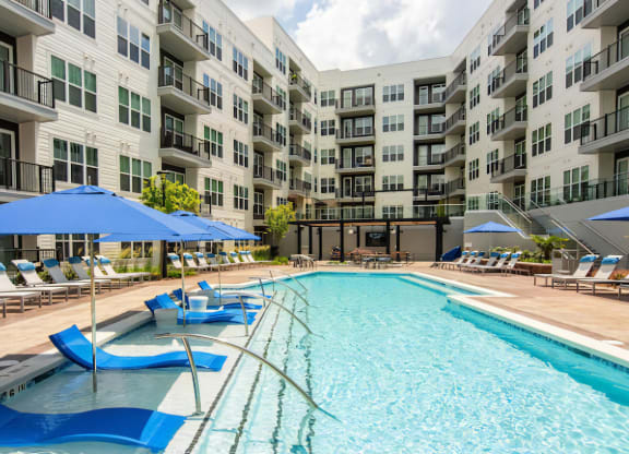Resort Style Pool with In Water Loungers