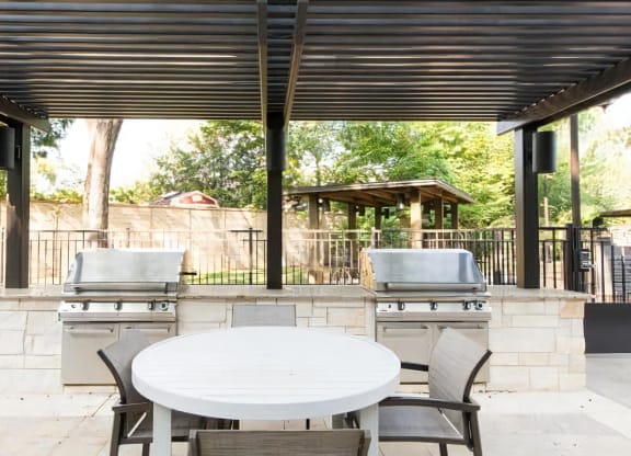 Community Grilling Stations with Shaded Seating Area