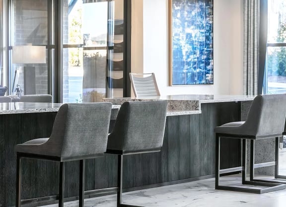 Resident Concierge Desks in a Modern Lobby Setting
