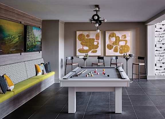 Sports Lounge with Billiards and Multi-Media Center