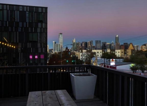 Evening View of Austin Skyline from Patio