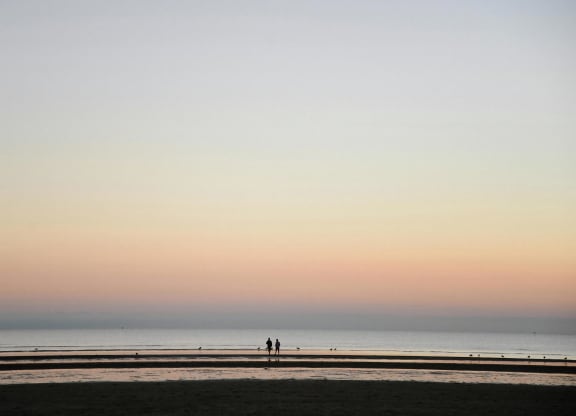 Serene Sunset Views at Nearby Beach by The Landing at Vinnin Square