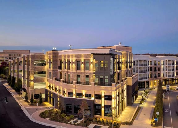 View of Building with Parking Garage
