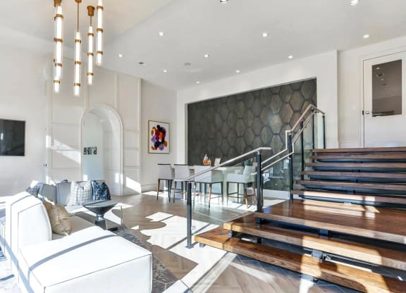 Resident Lounge with Bar Seating and Sofas