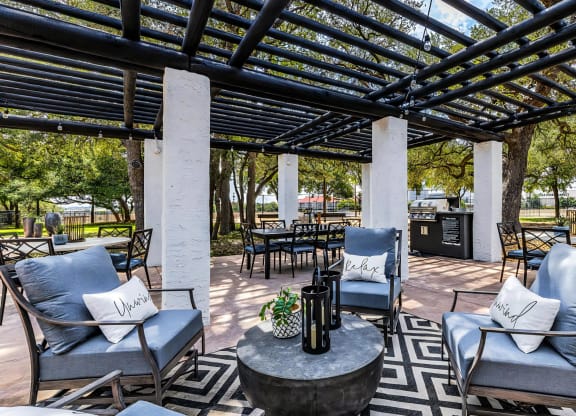 Mesa Verde Outdoors Outdoor Shaded Lounge with Comfortable Seating for Social Gatherings