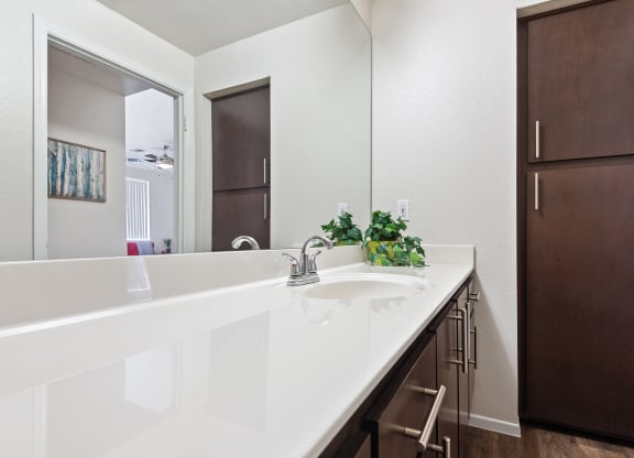 Mountainside Bathrooms Linen Closets in Select Units