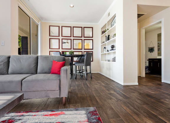 Mountainside Flooring Wood style Flooring in Living Areas in Select Units