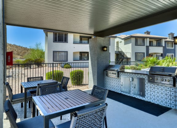 Mountainside Grilling Poolside Dining with Bar Seating & Gas Grills