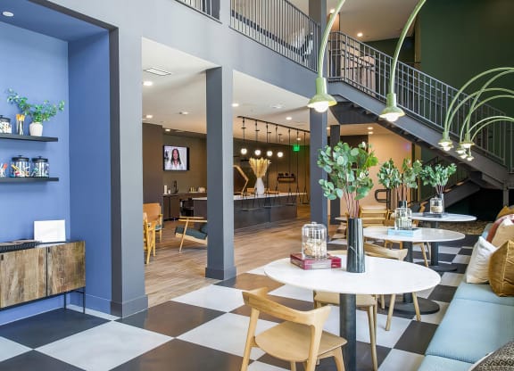 Inspiring and creative game room with fun lighting, rope swings, and more at Novel Cary