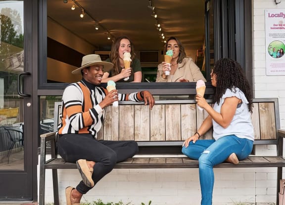 Have a sweet treat at a local ice cream shop near Novel Cary