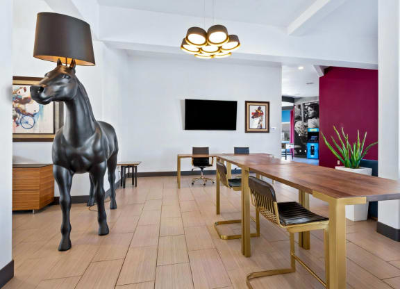 Modern Co Working Space with Flatscreen TV