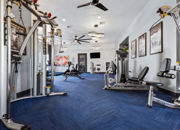 Fitness Studio with Strength Training Machines