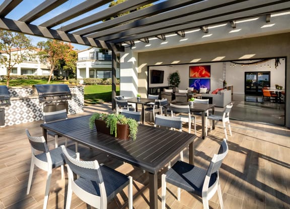 Seacrest BBQ Poolside Dining with Bar Seating and Gas Grills