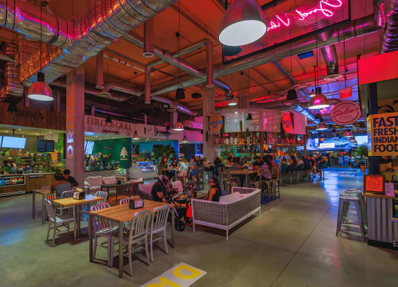 Indoor Market-Style Food Hall with Local Vendors Near South of Atlantic