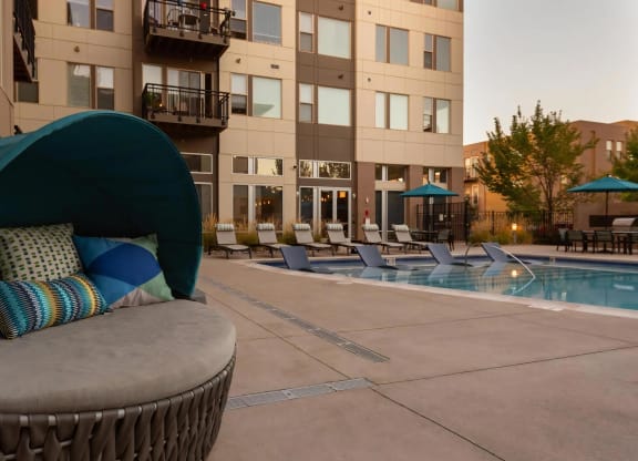 Poolside Relaxed Lounge Chairs