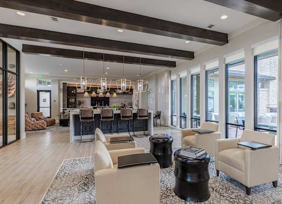 Modern Lounge Area With Pool View