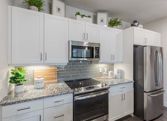 Kitchen With White Cabinets