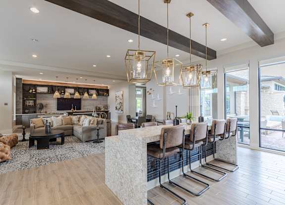 Lounge Area With Bar Seating