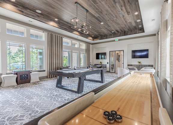 Game Room with HD TV's, Billiards And Shuffle Board