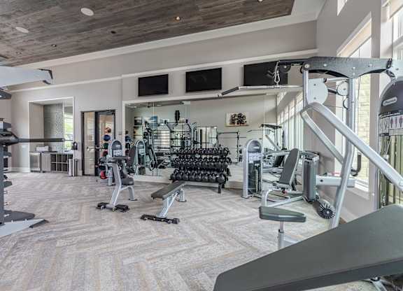 Full Fitness Center With Weights And Cardio Machines