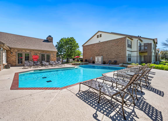 the swimming pool at our apartments