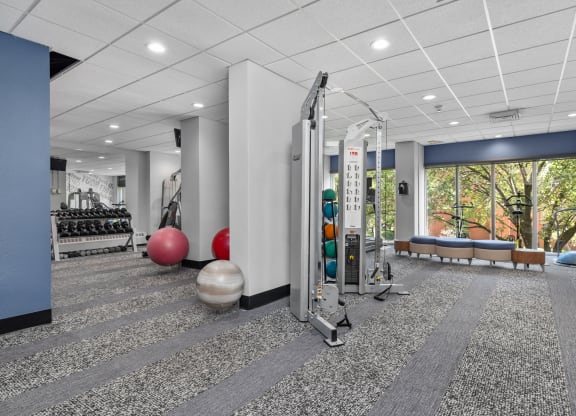 a rendering of a fitness room in the new building