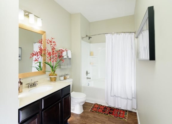 a bathroom with a sink toilet and a shower at Taylor House, Columbus, OH