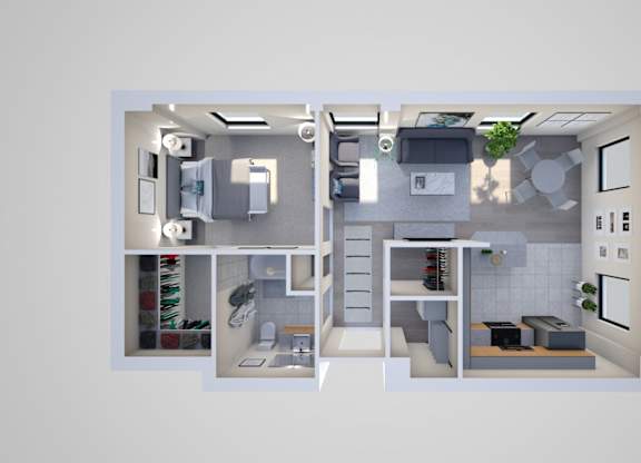 jefferson floor plan at Grand Wisconsin, Milwaukee, WI, 53203
