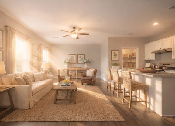Bright Living Room at Club Villas Apartments, Kathleen