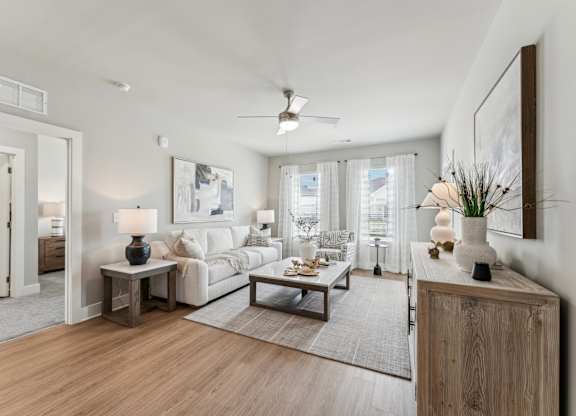 living room at The Hendry Apartments, Fort Myers, Florida