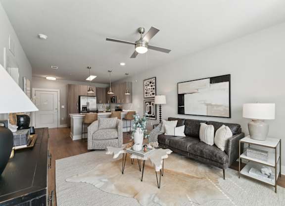 living room with view of kitchen at The Hendry Apartments, Florida