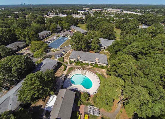 Aerial Pool View at Lexington on the Green, Raleigh