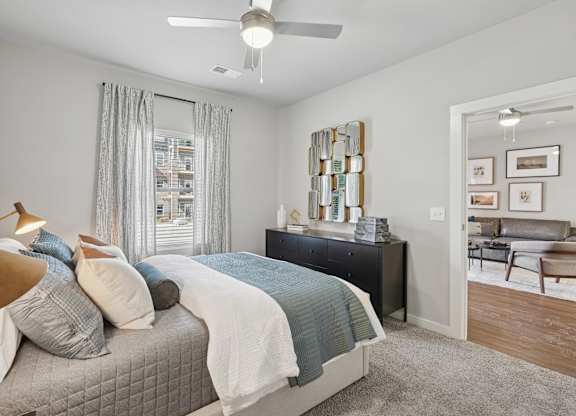 Primary Bedroom at The SoHo Luxury Apartments, Raleigh, NC