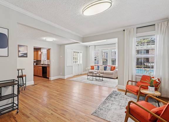 Bright Living Room at Lexington on the Green, Raleigh