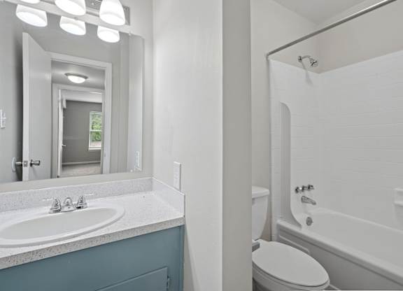 Bathroom with a bathtub at The Highlands Apartments, Charlotte, North Carolina