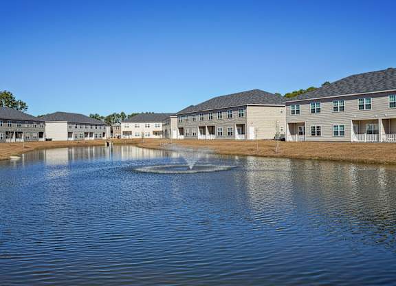 Pond in the center of an apartment complex at The Meadows, Georgia