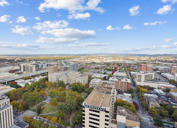 Aerial View of City at The 600 Apartments, Birmingham, 35203