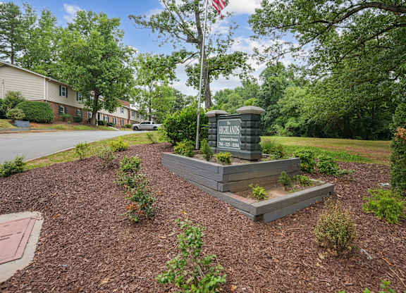 Property Sign at The Highlands Apartments, Charlotte, North Carolina