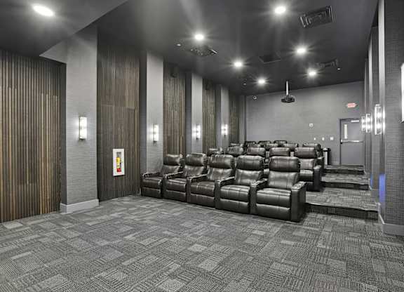 Black Leather Chairs at The 600 Apartments, Alabama, 35203