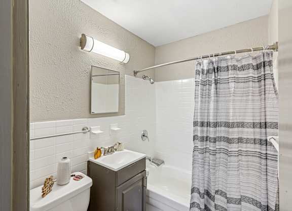 White Bathroom Interior at Madison Flats, Tennessee, 37115