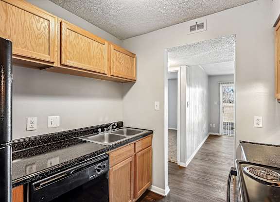 Empty Kitchen at Westchester Apartments, Garner, NC, 27713